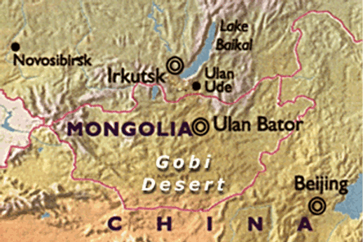 Route of the Trans-Mongolian Train